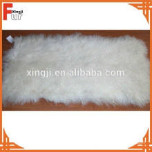 Bleached white curly Tibet lamb fur plate